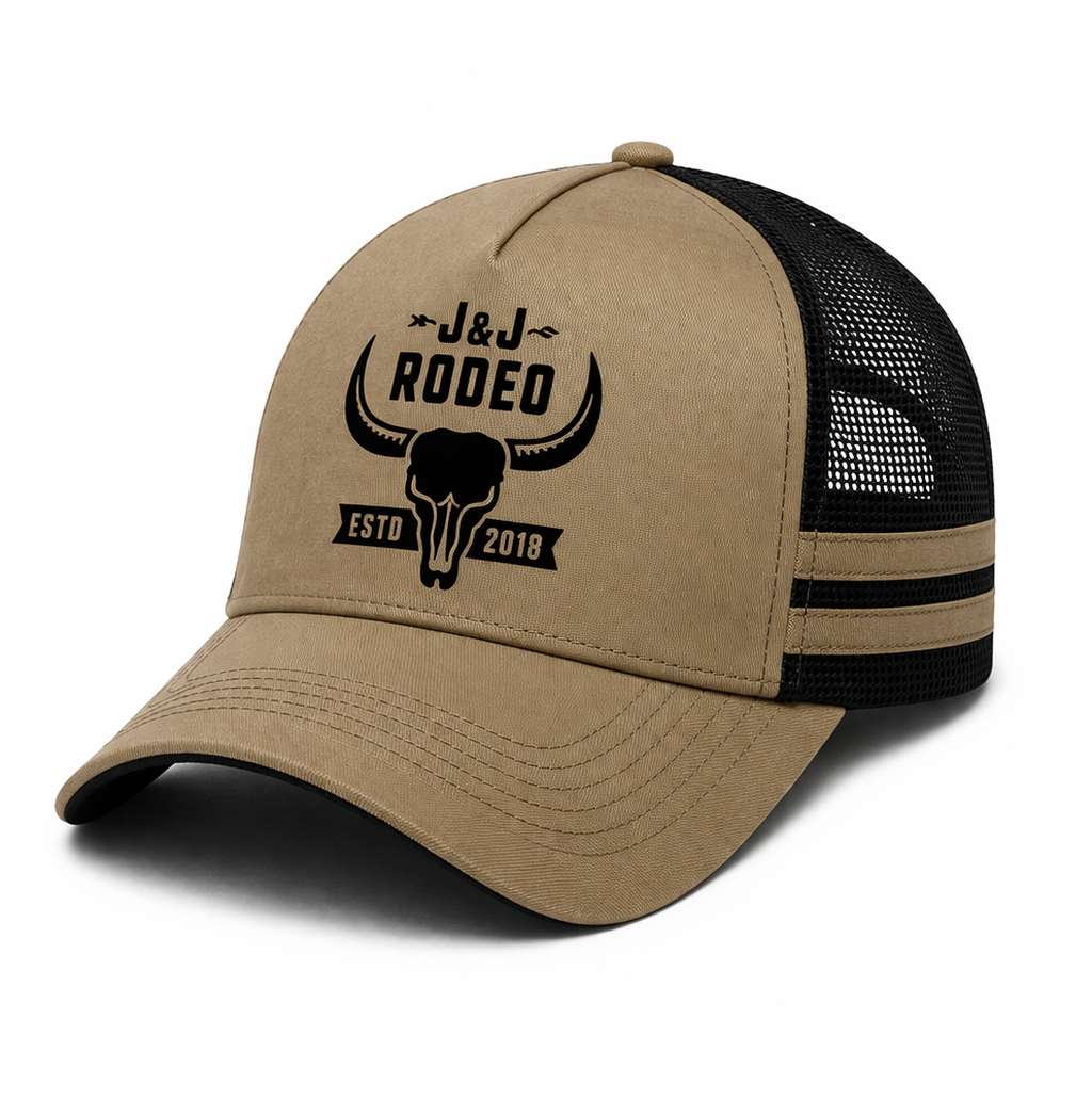 Khaki & Brown Trucker Cap
